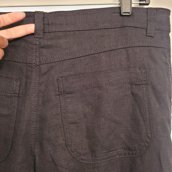 NWT Divided Wmn Medium Black linen blend pants casual lightweight lagenlook H&M - Picture 7 of 16
